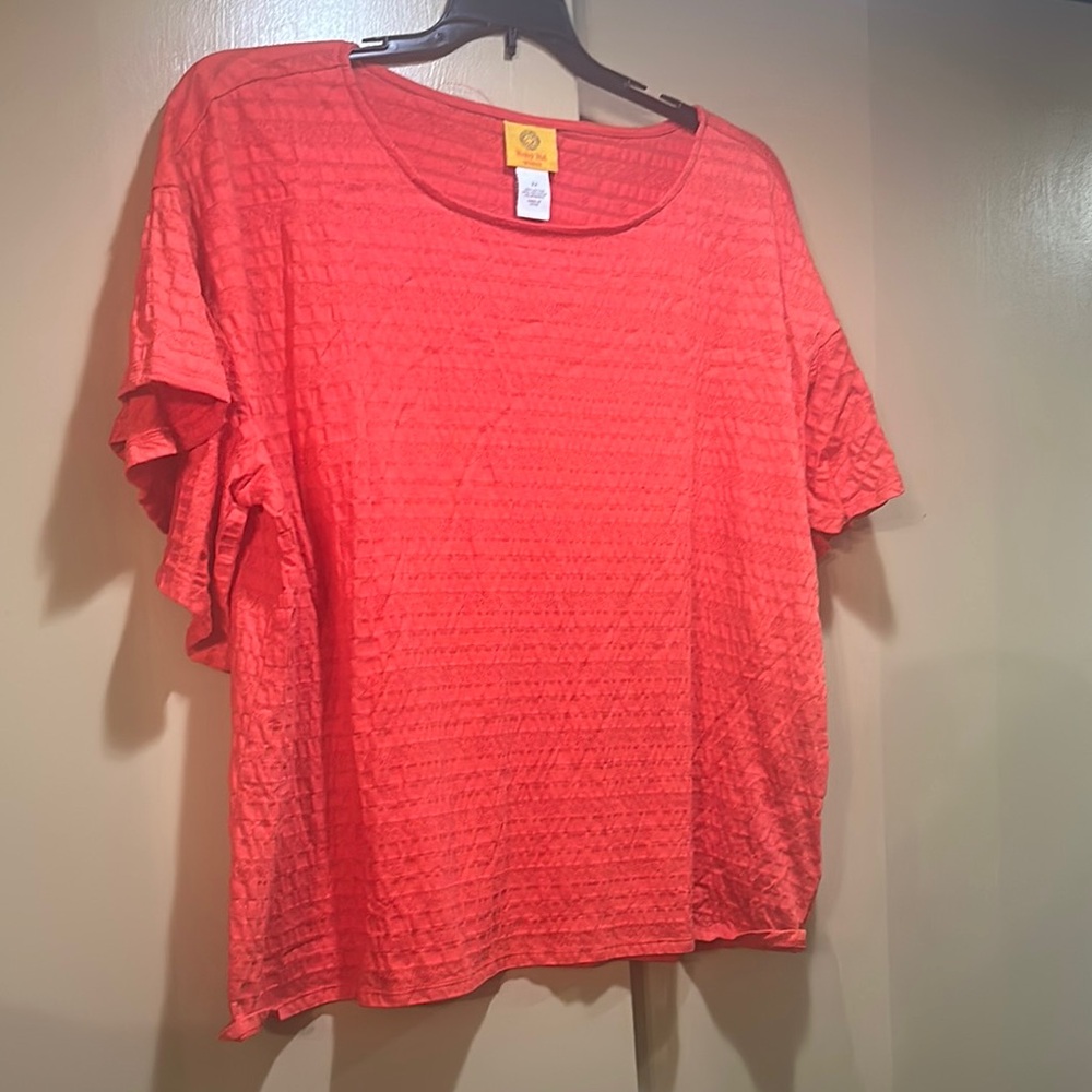 Ruby Rd Pink Boxy Short Sleeve Tee
